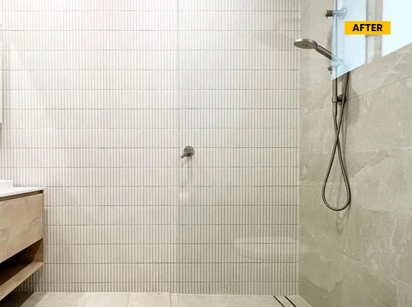 image of the bathroom after completion on carringbah south bathroom renovations