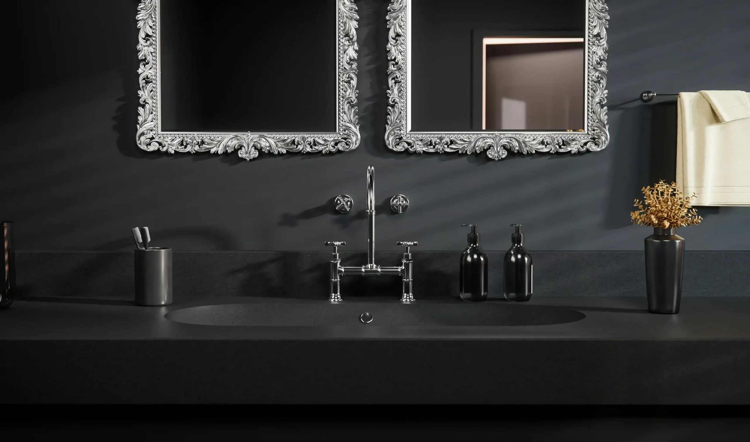 Master bathroom remodel with luxurious features