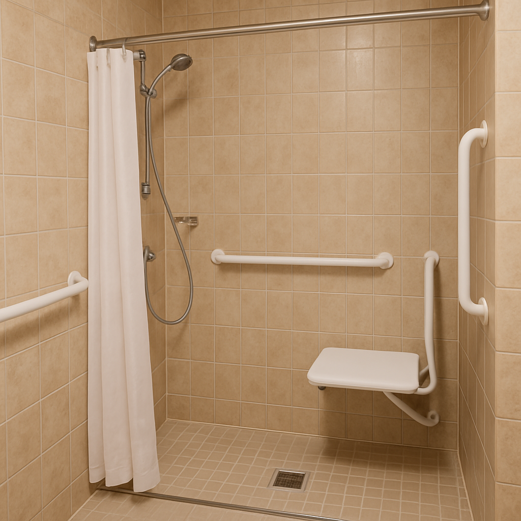 wheelchair accessible shower installers conceptual image