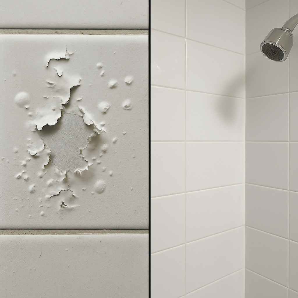sample image for a shower tile resurfaced