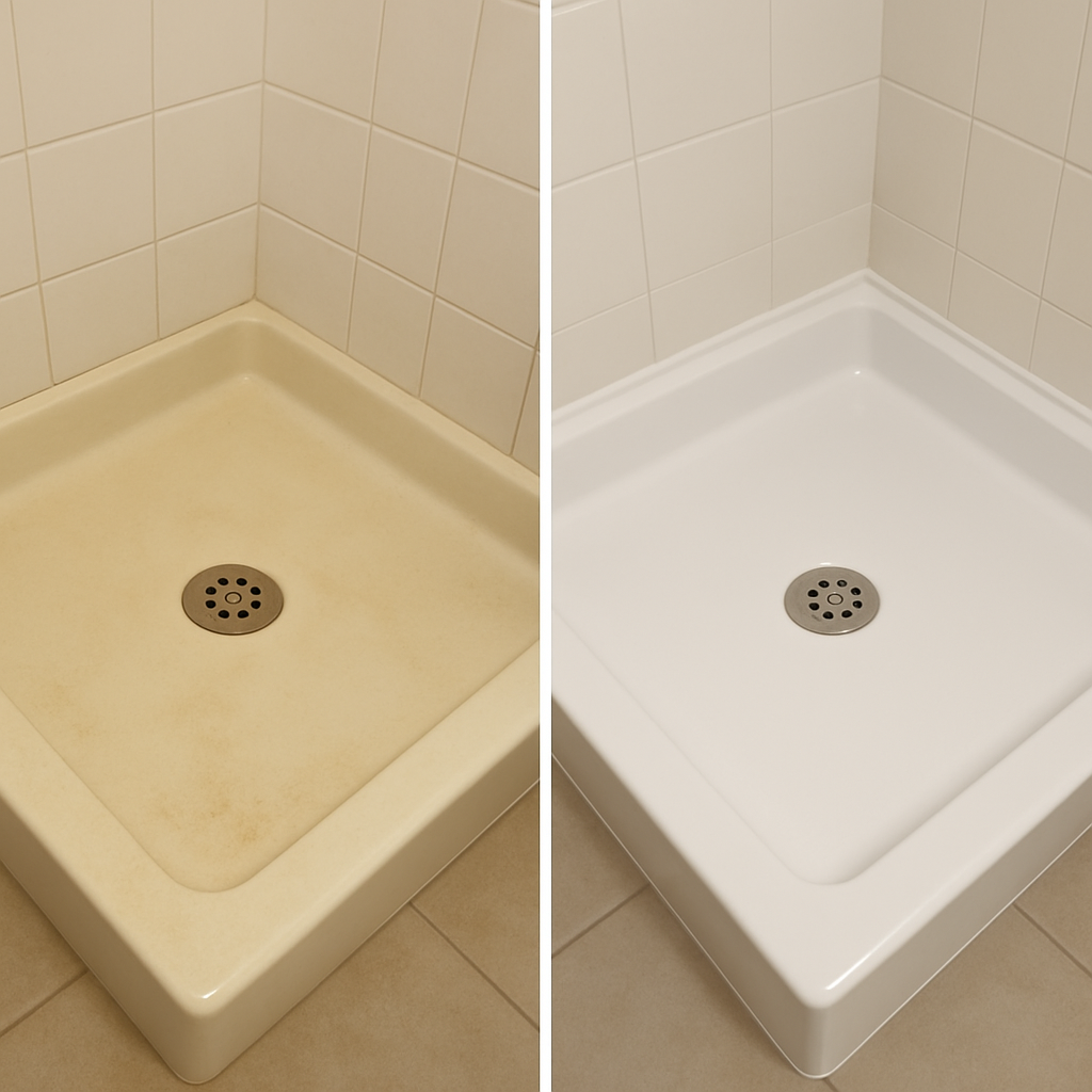 sample image of a resurfaced shower base