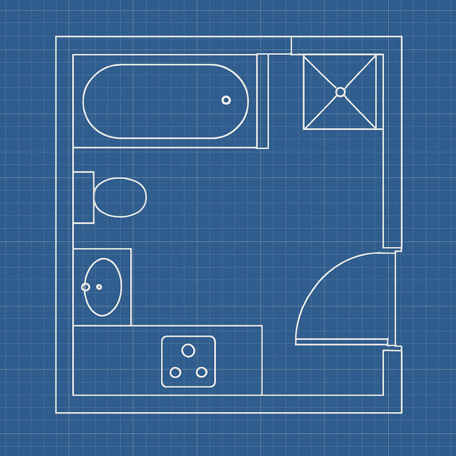 concept image of a bathroom blueprint for topic on australian bathroom standards