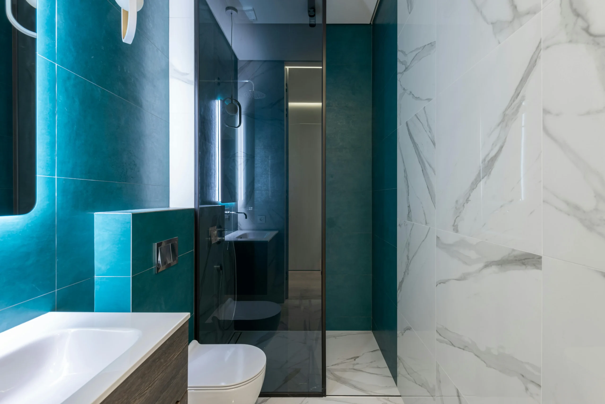 sample image of a modern bathroom for topic on smart privacy glass cost