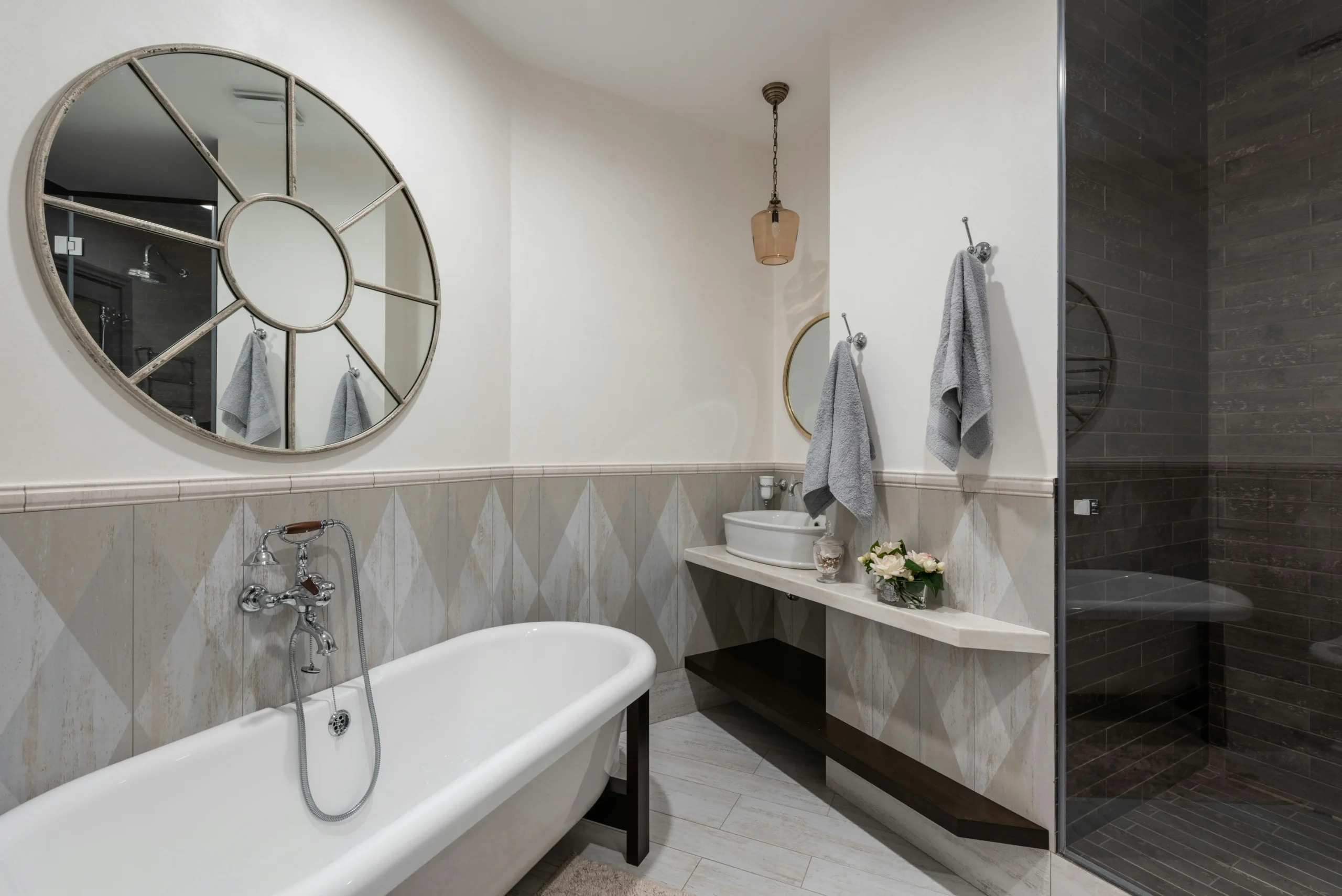 sample image of a bathroom with tinted shower glass