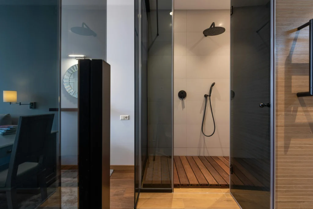 image of a shower that has tinted shower glass