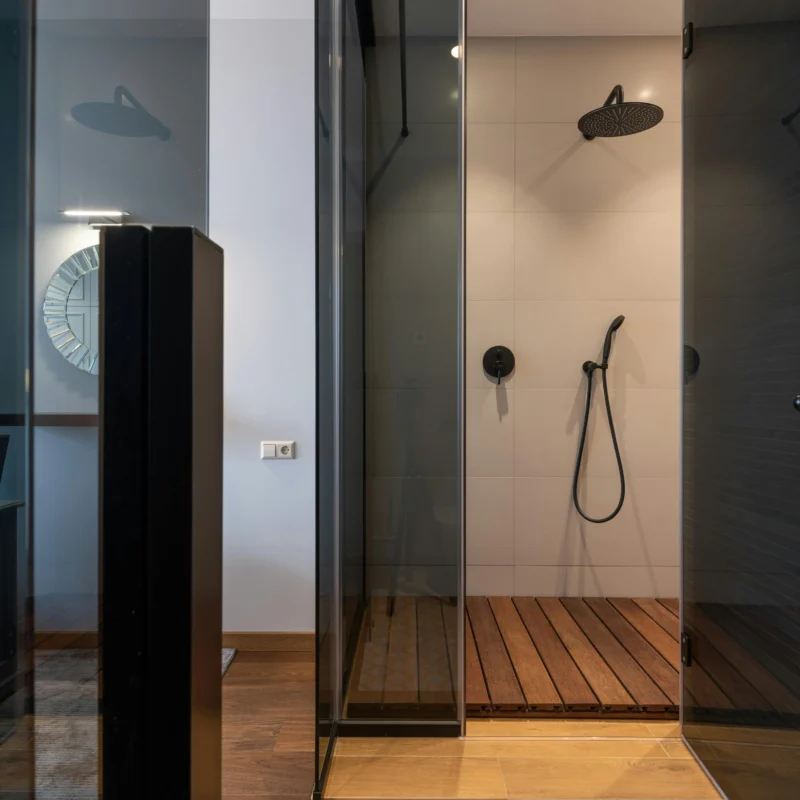 image of a shower that has tinted shower glass