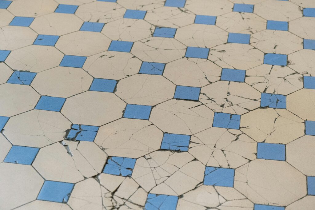 sample image of a damaged tile for topic on Cracked Shower Floor
