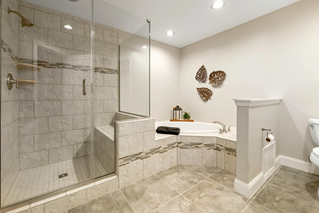 image of a bathroom that has tiles for topic on how to fix bathroom tiles