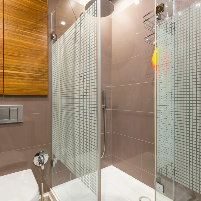 sample photo of a bathroom for topic on Textured shower glass cost