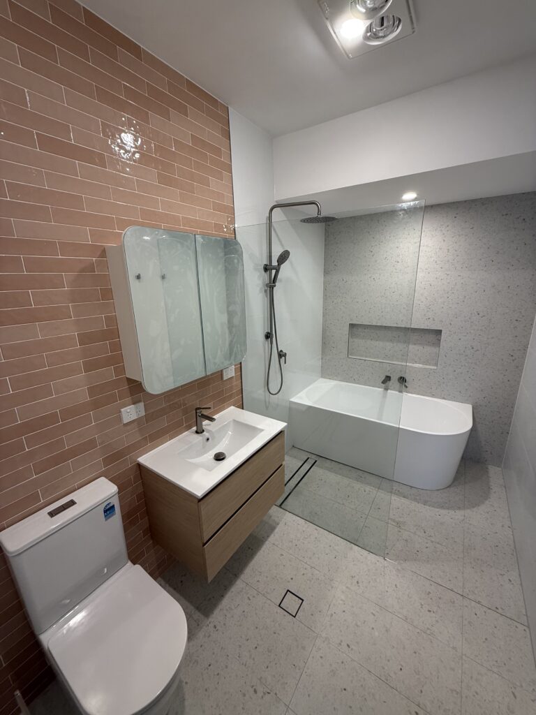 image of a finished bathroom renovation in Sydney for topic about Which Sydney renovators offer both kitchen and bathroom remodels