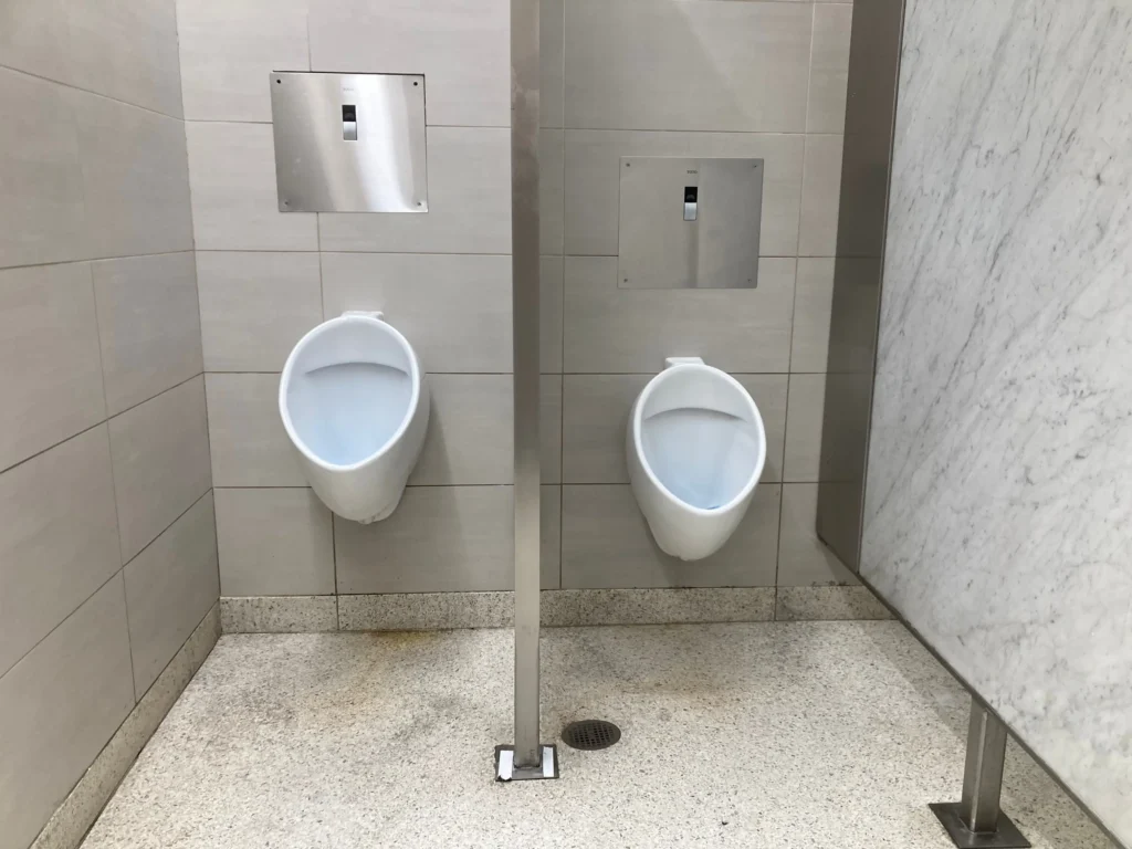 image of a used commercial bathroom toilet